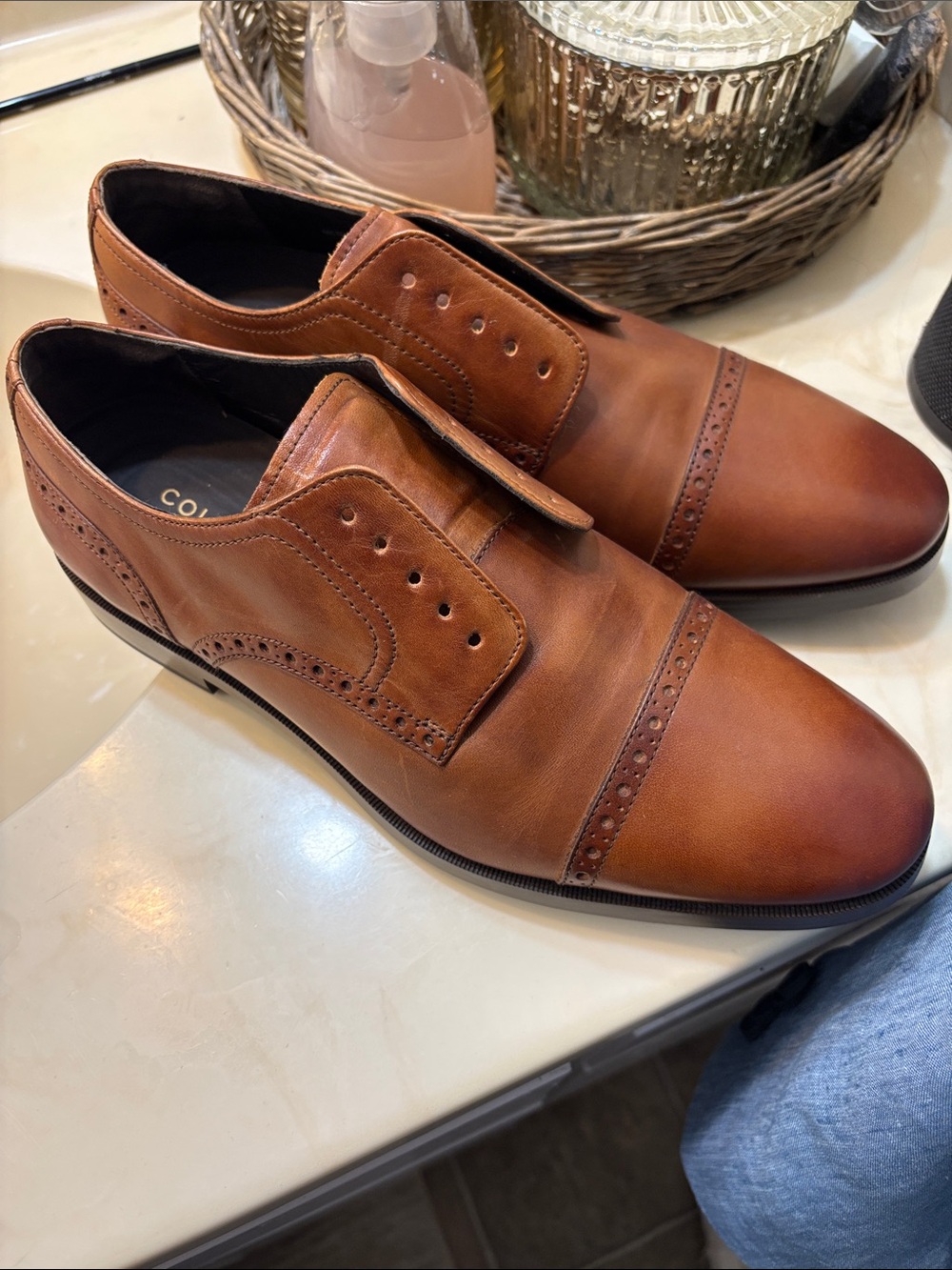 Cole Haan Jefferson Grand Cap Toe Oxfords Leather Brown Size 8